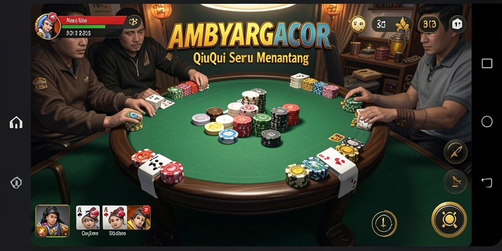 Tampilan gameplay seru dalam AMBYARGACOR, pengalaman QiuQiu terbaik.