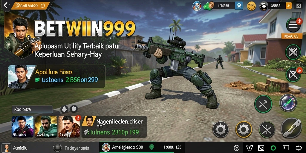 Tampilan antarmuka aplikasi BETWIN999 yang modern dan intuitif.
