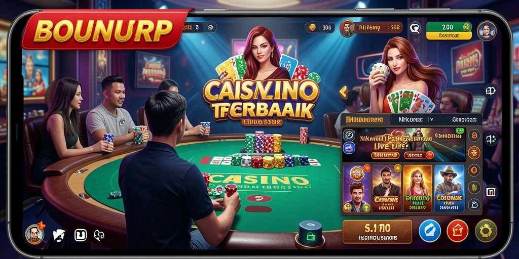 Tampilan gameplay seru di aplikasi Live Casino BONUSRP.
