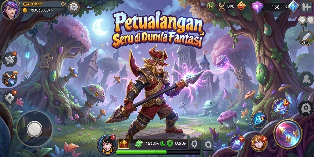 Screenshot gameplay GACOR77 yang menunjukkan dunia petualangan yang menarik.