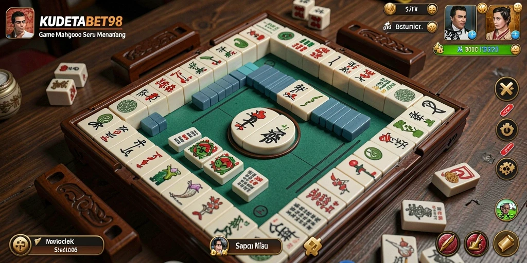 Tampilan gameplay Mahjong yang mengasyikkan di KUDETABET98
