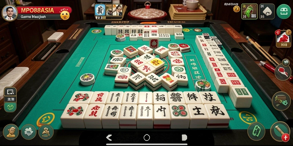 Tampilan gameplay Mahjong yang menegangkan di MPO88ASIA.