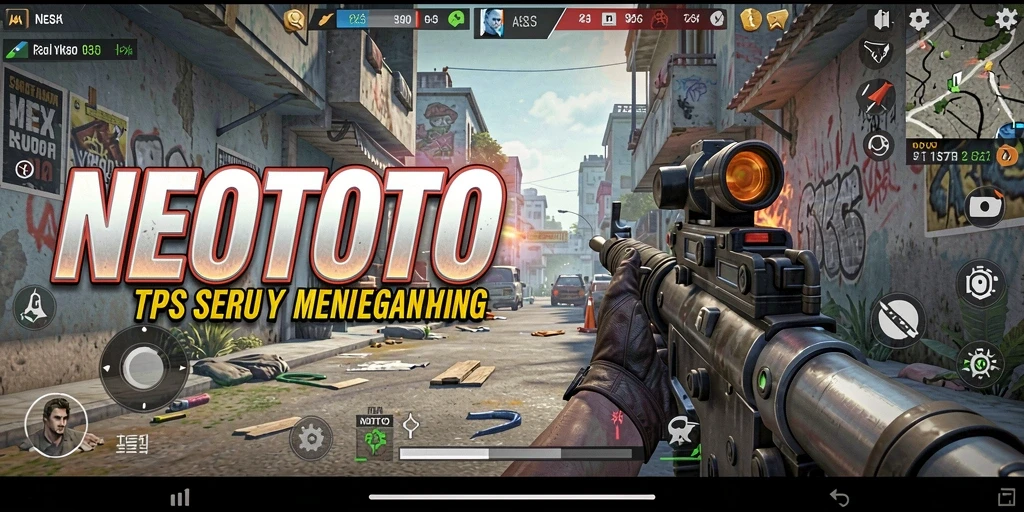 Tangkapan layar gameplay NEOTOTO dengan aksi pertempuran seru.