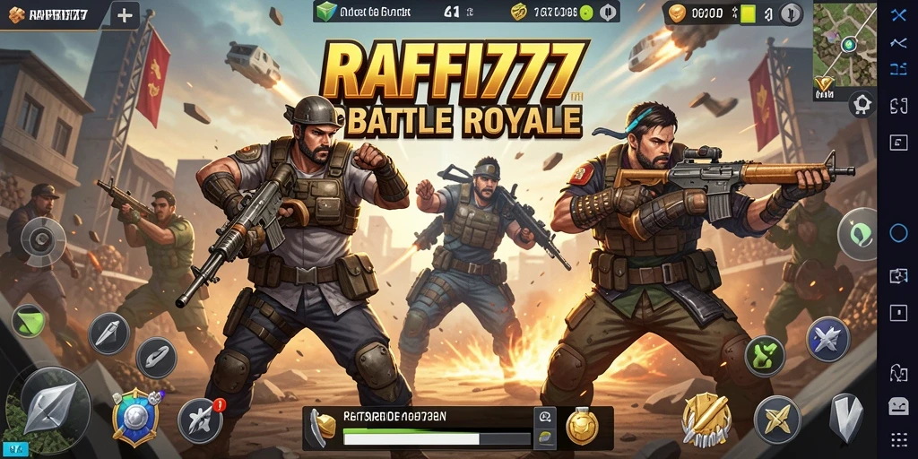 Tampilan grafik epik dalam gameplay RAFFI777 yang penuh aksi.
