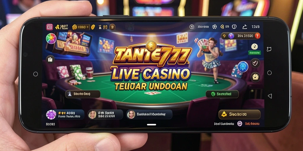 Tampilan gameplay Live Casino di TANTE777 dengan dealer langsung.