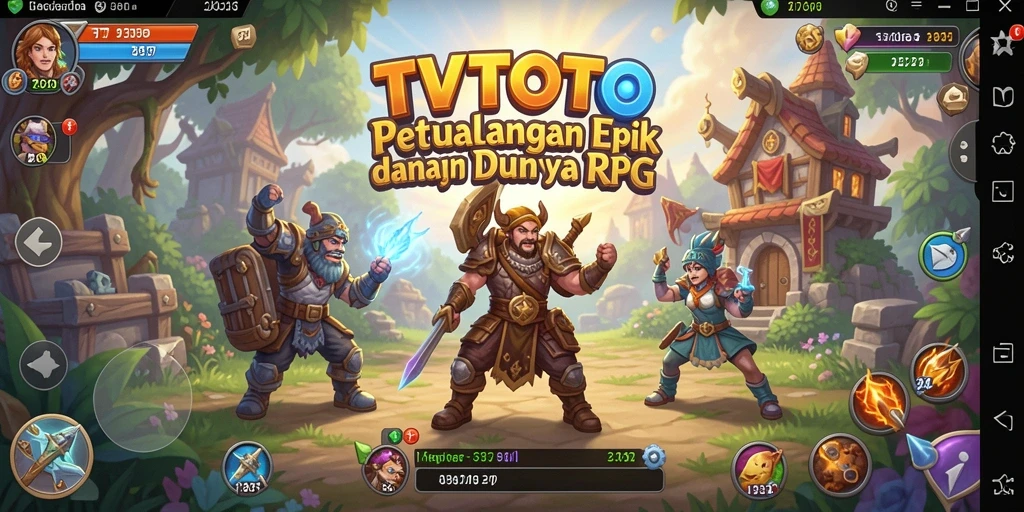Tampilan pertarungan seru di dunia RPG TVTOTO.