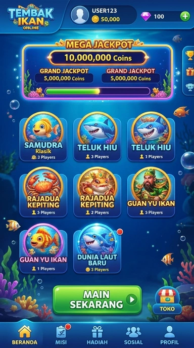 Tampilan utama aplikasi 3446 dengan beragam pilihan aplikasi.